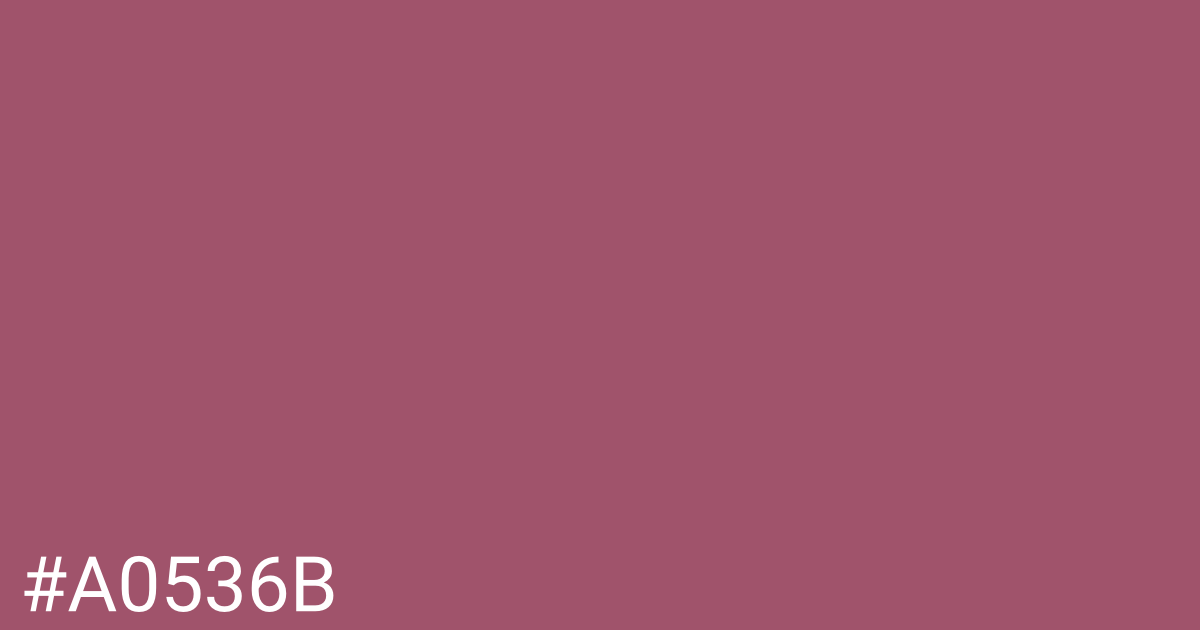 Hex color #a0536b graphic