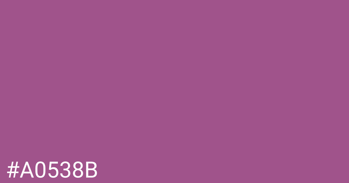 Hex color #a0538b graphic