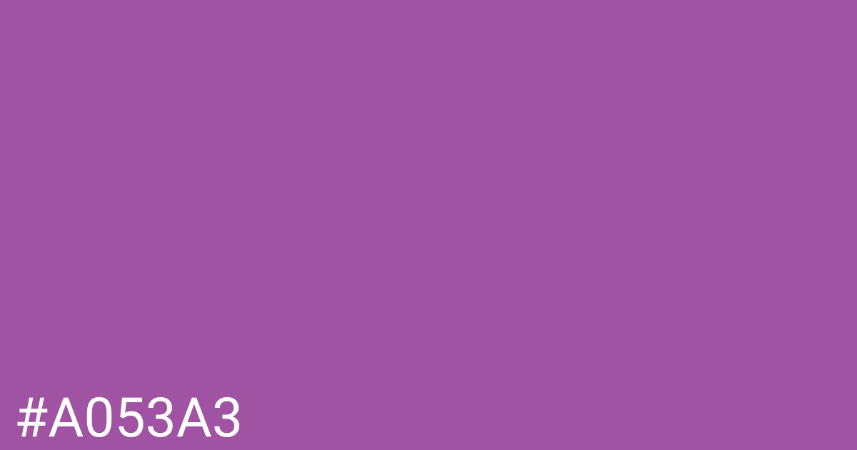 Hex color #a053a3 graphic