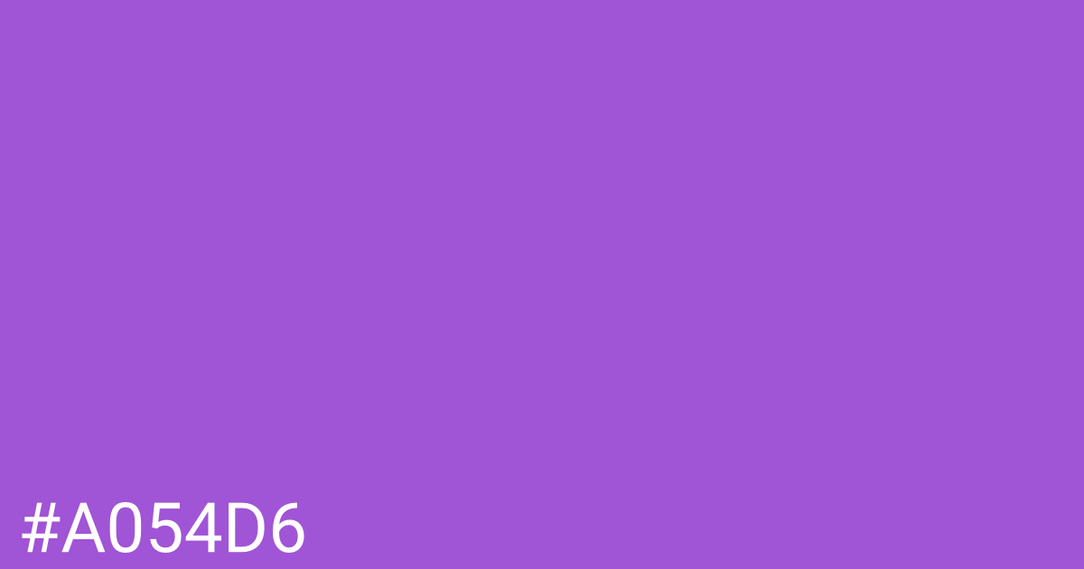 Hex color #a054d6 graphic