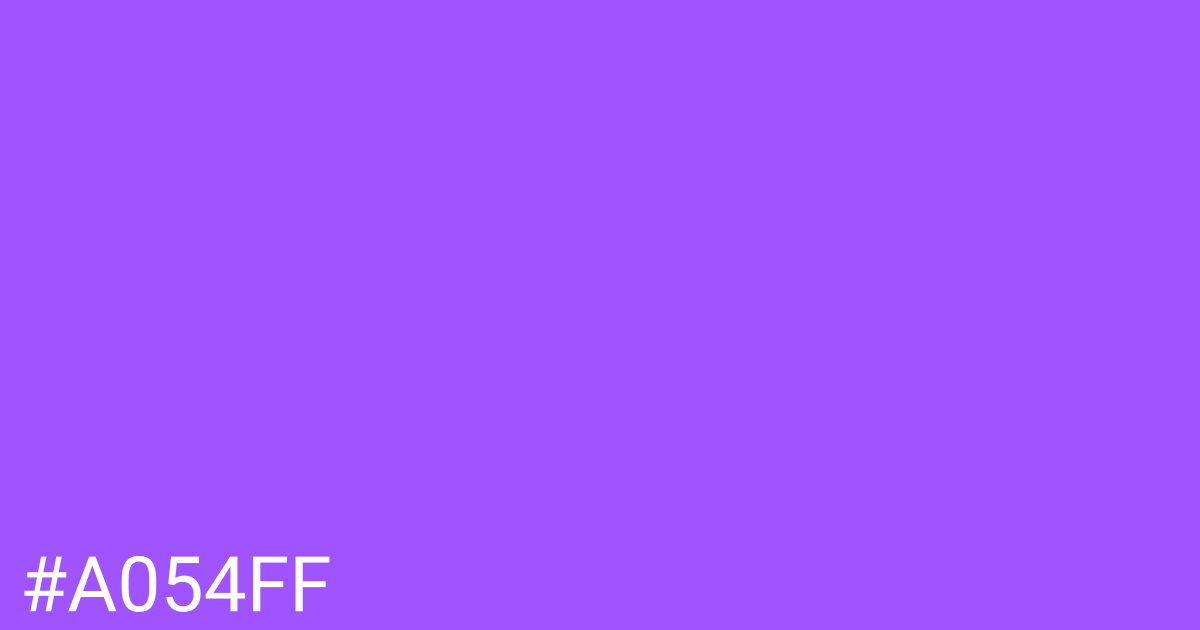 Hex color #a054ff graphic