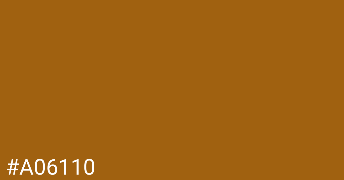 Hex color #a06110 graphic
