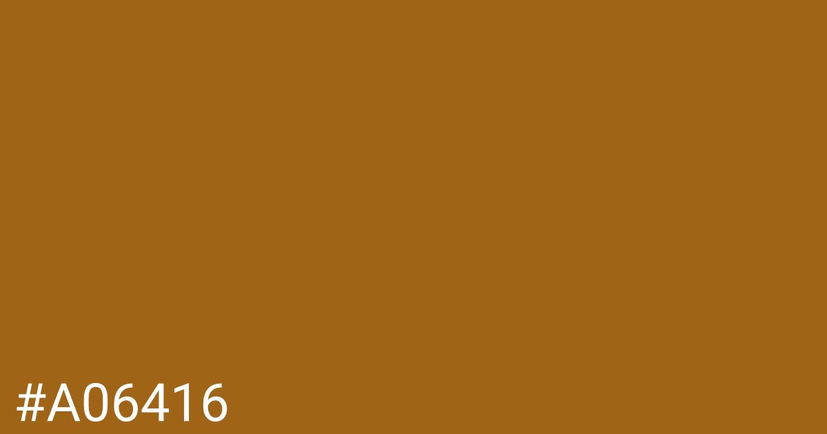 Hex color #a06416 graphic