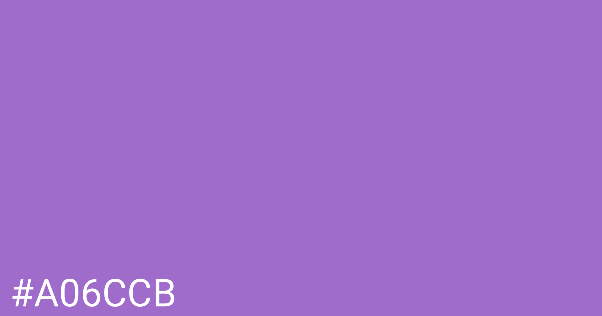 Hex color #a06ccb graphic