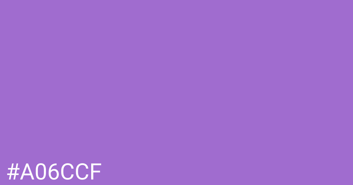 Hex color #a06ccf graphic