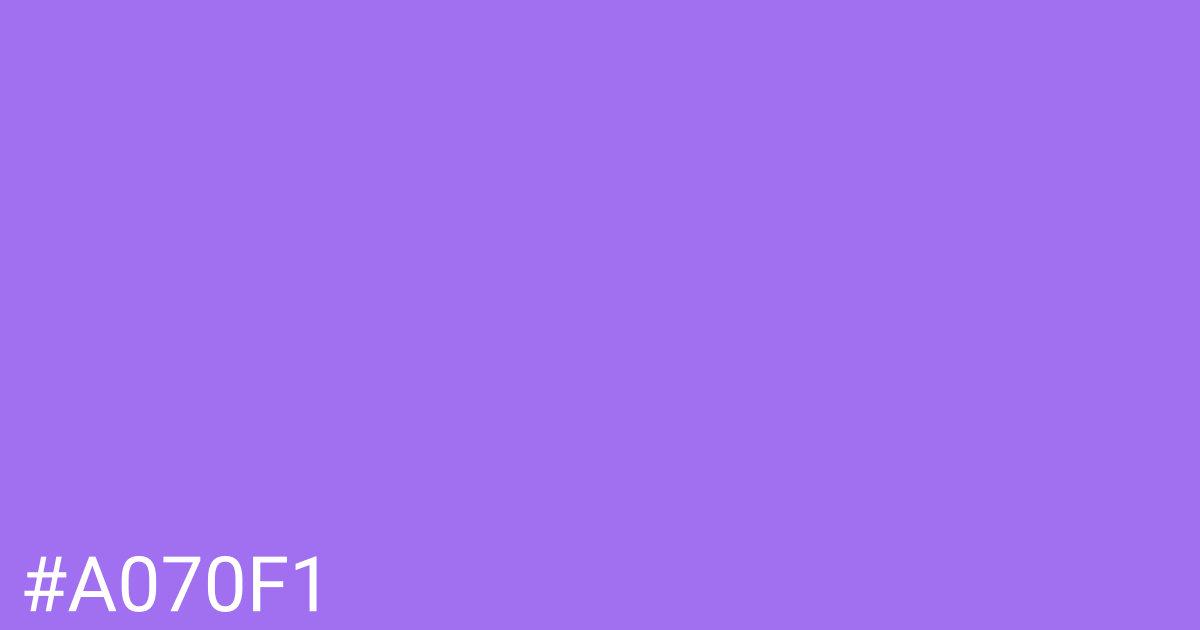 Hex color #a070f1 graphic