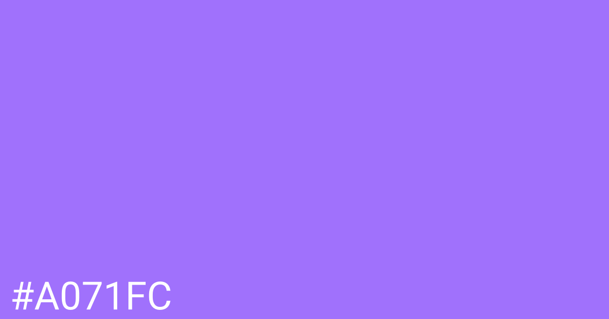 Hex color #a071fc graphic
