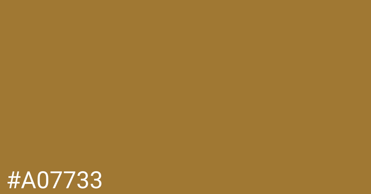 Hex color #a07733 graphic