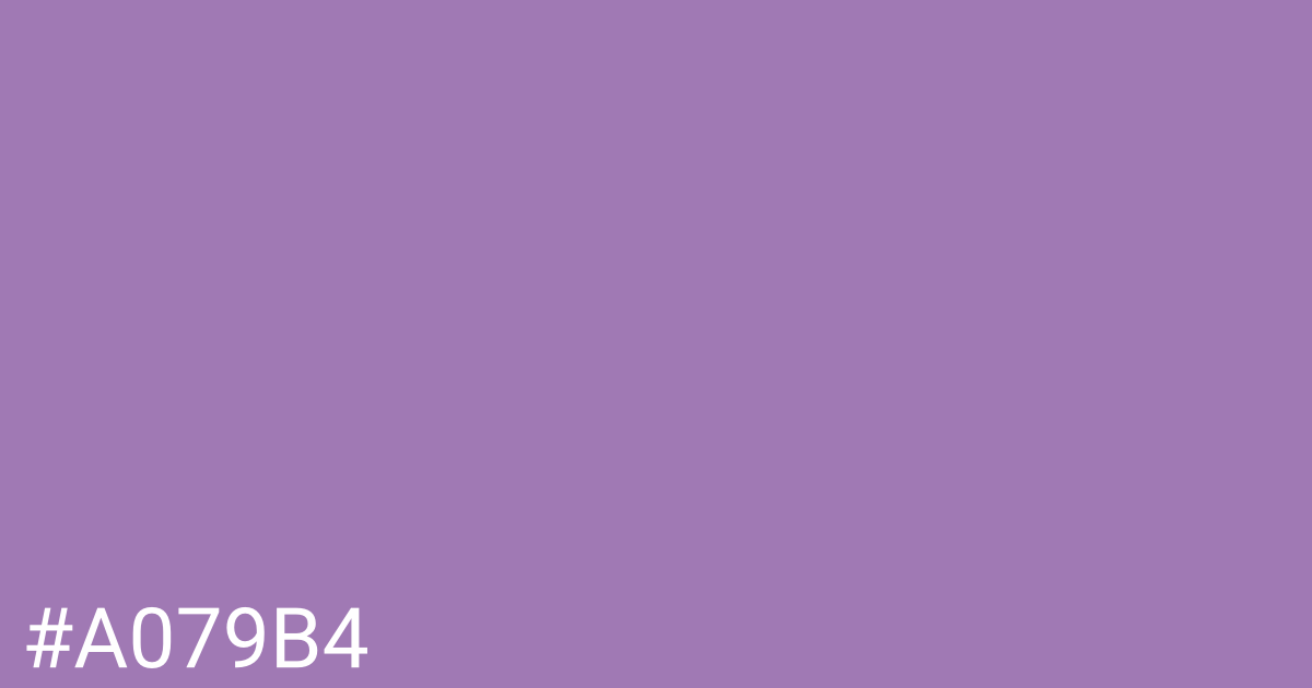 Hex color #a079b4 graphic