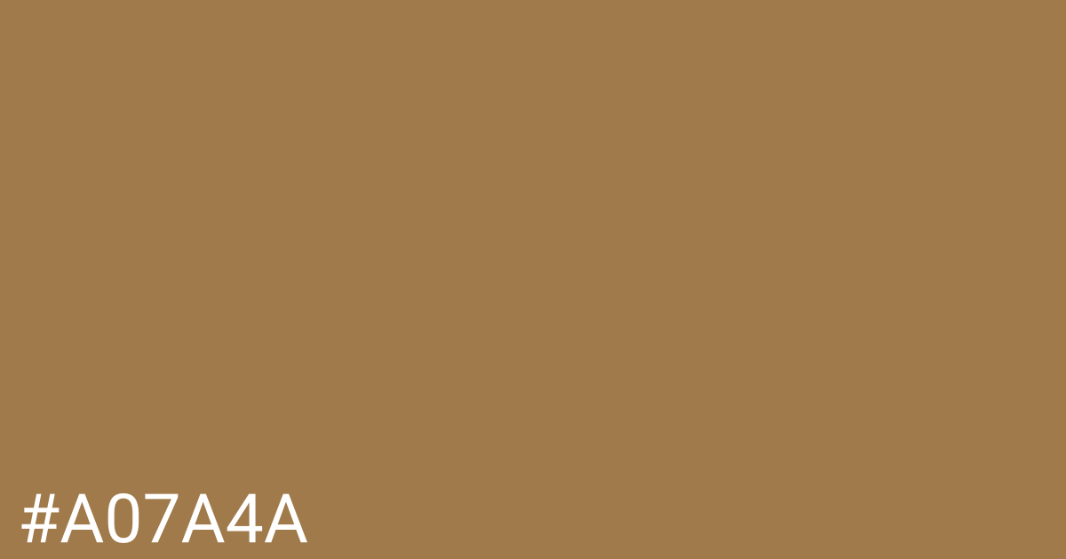 Hex color #a07a4a graphic
