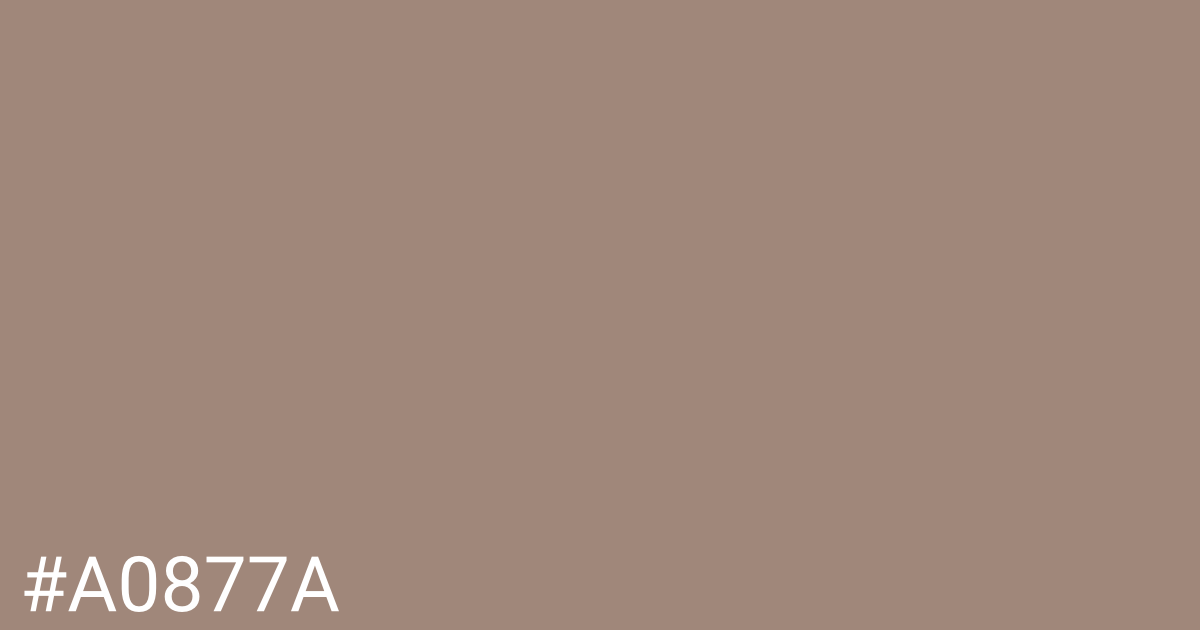 Hex color #a0877a graphic