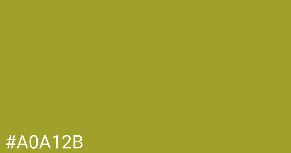 Hex color #a0a12b graphic