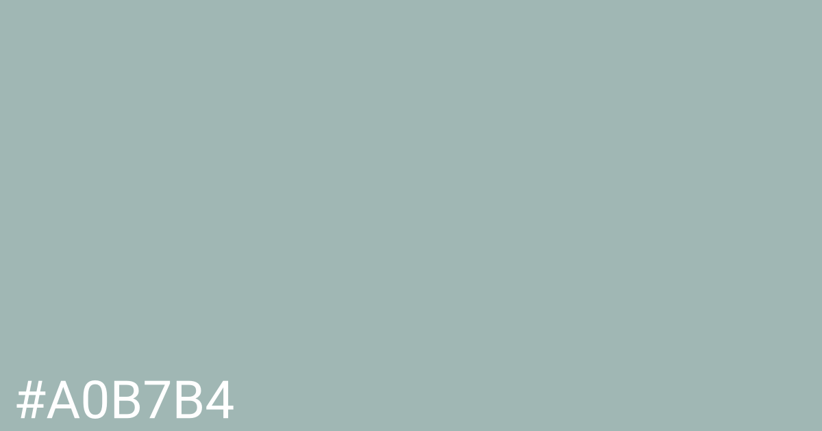 Hex color #a0b7b4 graphic