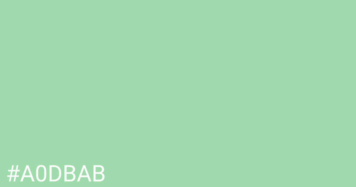 Hex color #a0dbab graphic