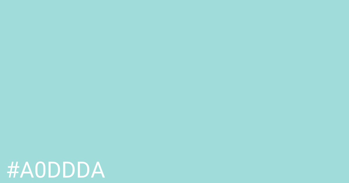 Hex color #a0ddda graphic