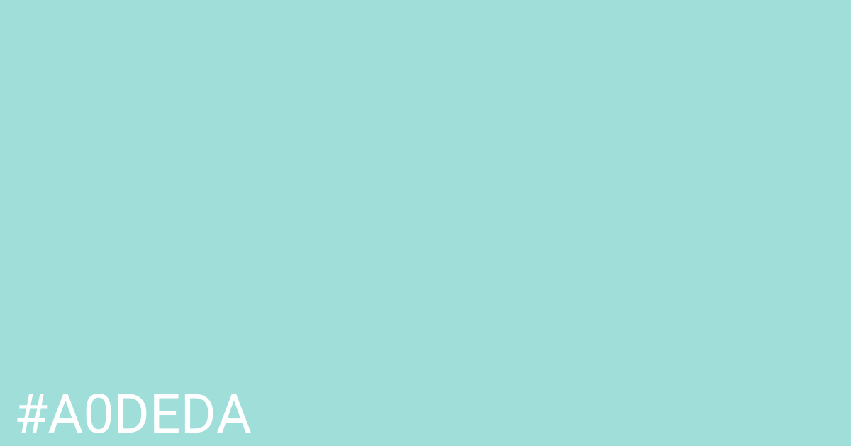 Hex color #a0deda graphic