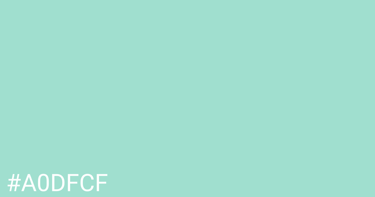 Hex color #a0dfcf graphic