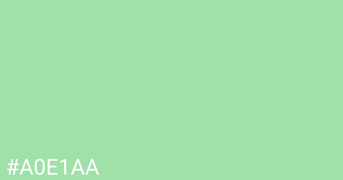 Hex color #a0e1aa graphic