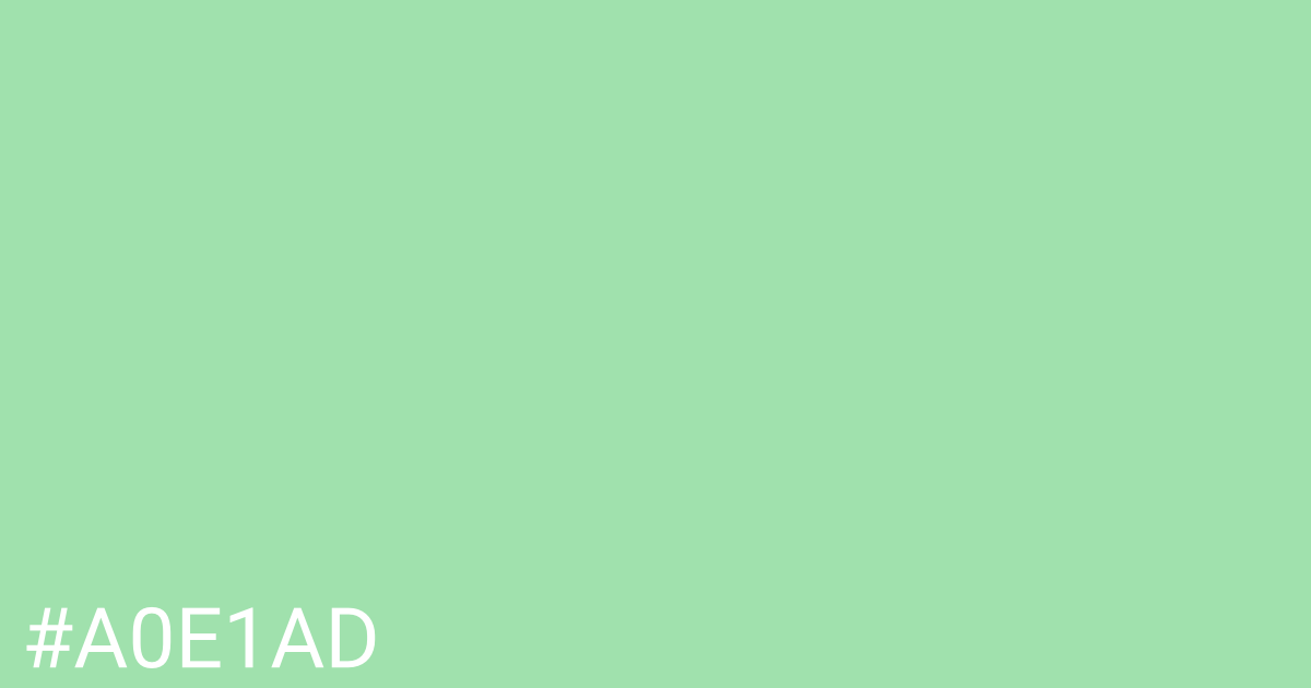 Hex color #a0e1ad graphic