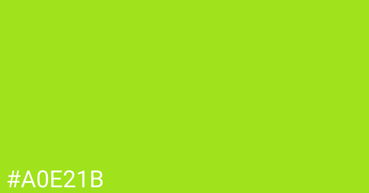 Hex color #a0e21b graphic