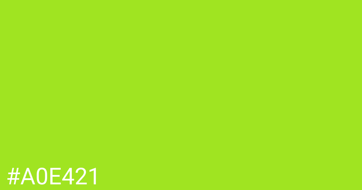 Hex color #a0e421 graphic