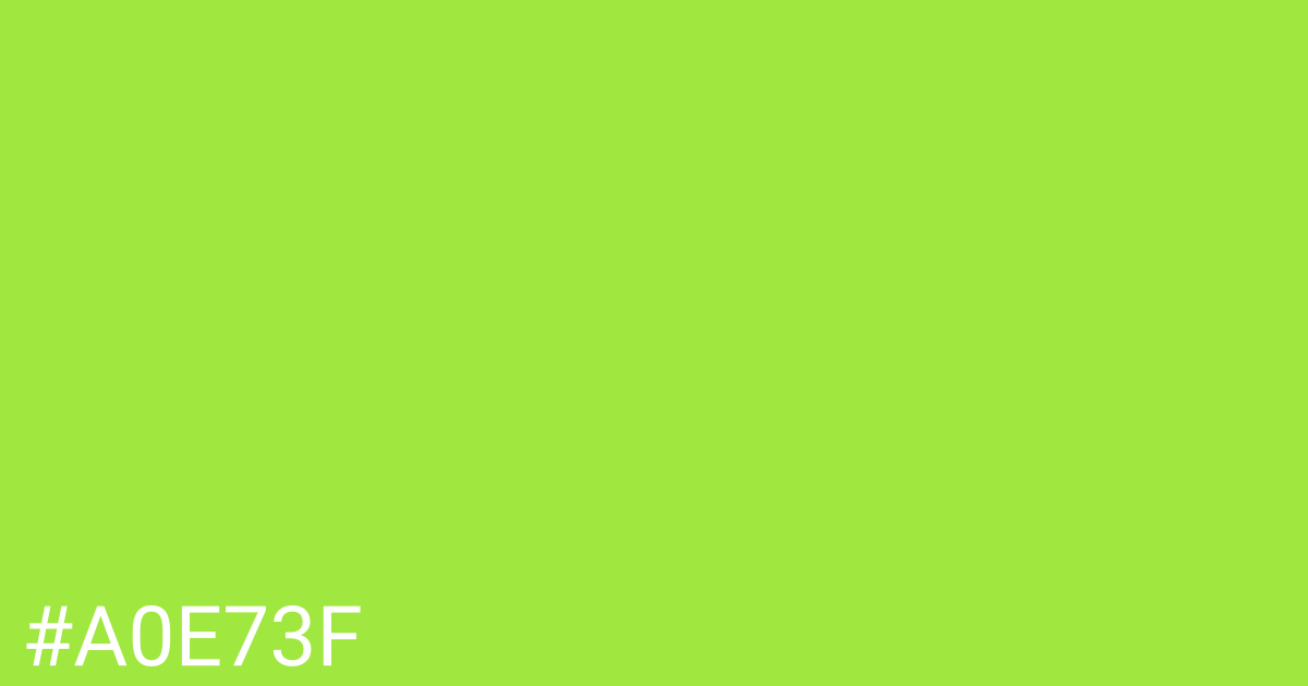 Hex color #a0e73f graphic