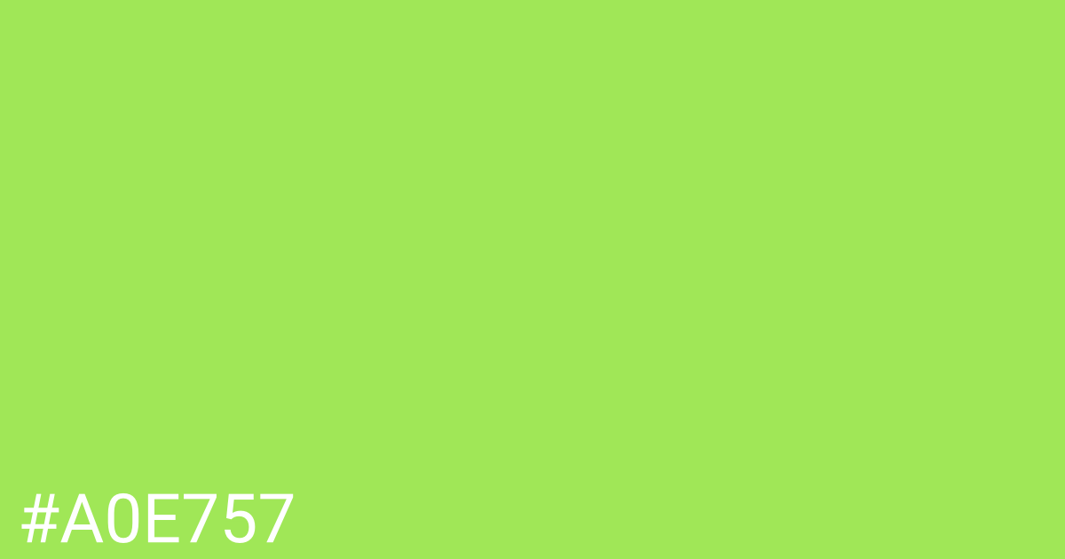 Hex color #a0e757 graphic