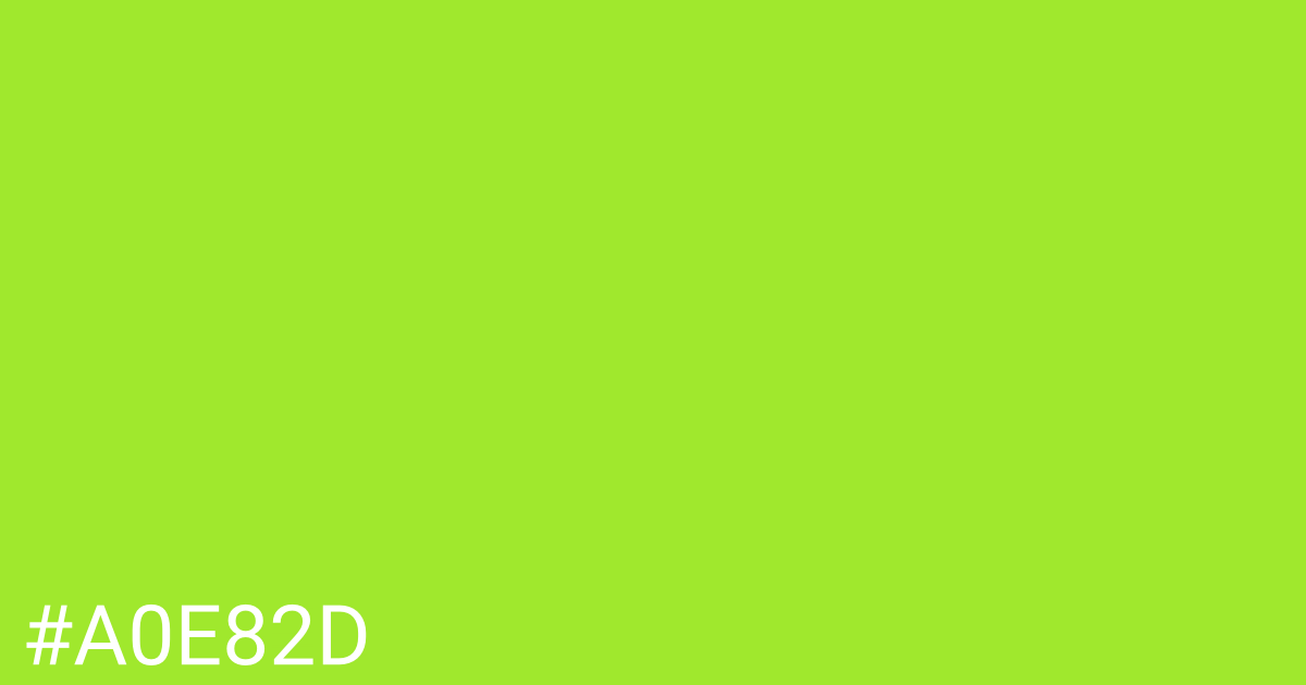 Hex color #a0e82d graphic