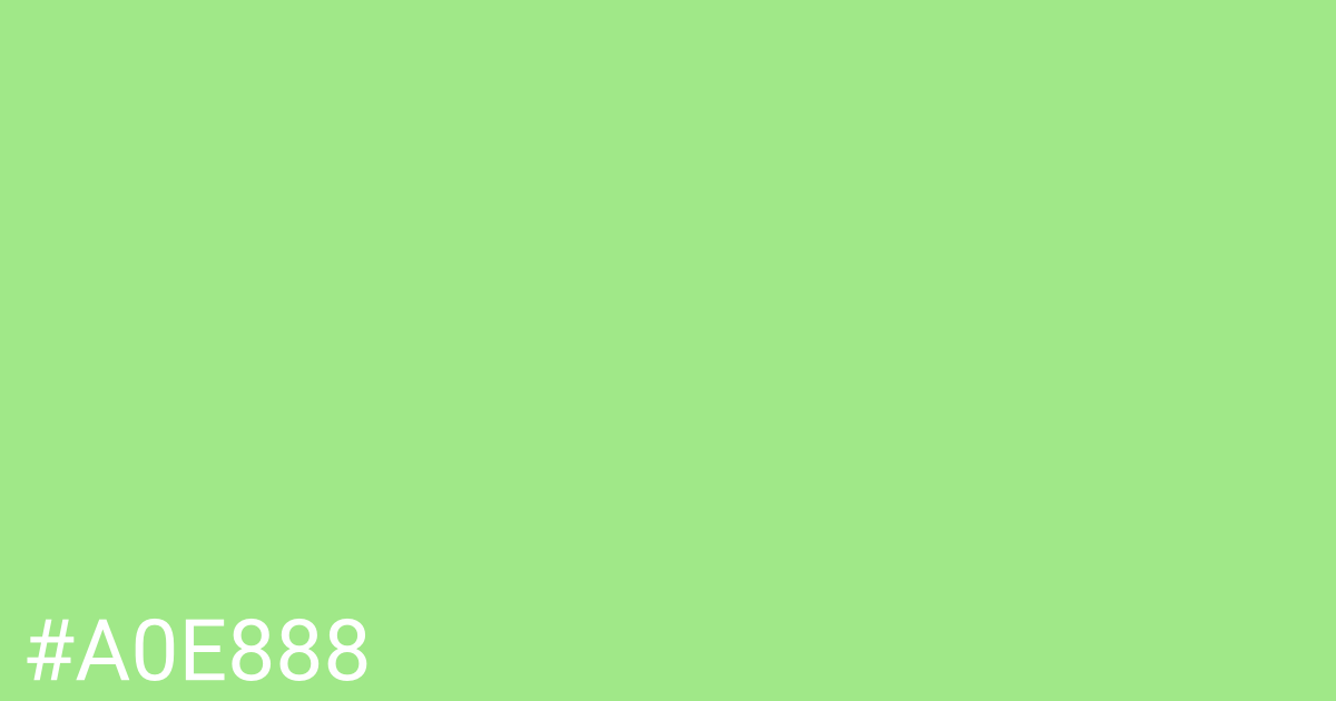 Hex color #a0e888 graphic