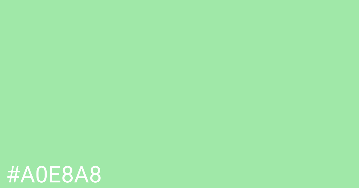 Hex color #a0e8a8 graphic