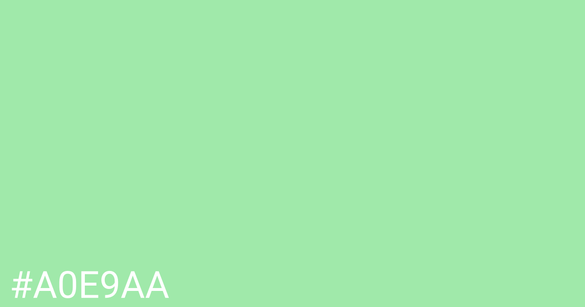 Hex color #a0e9aa graphic