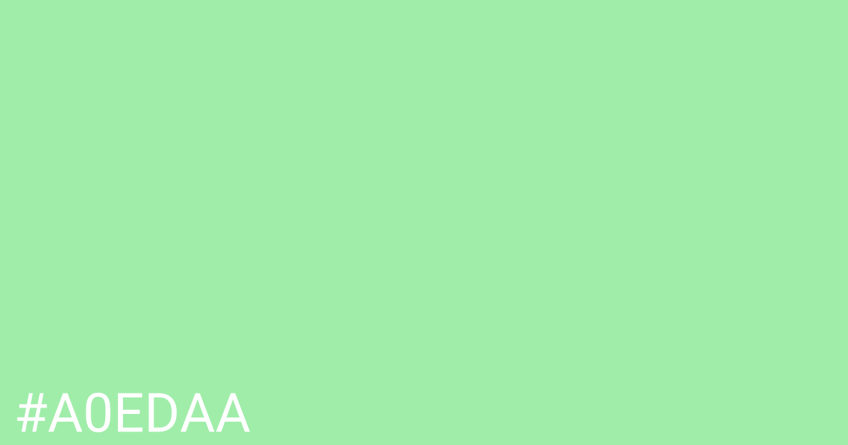 Hex color #a0edaa graphic