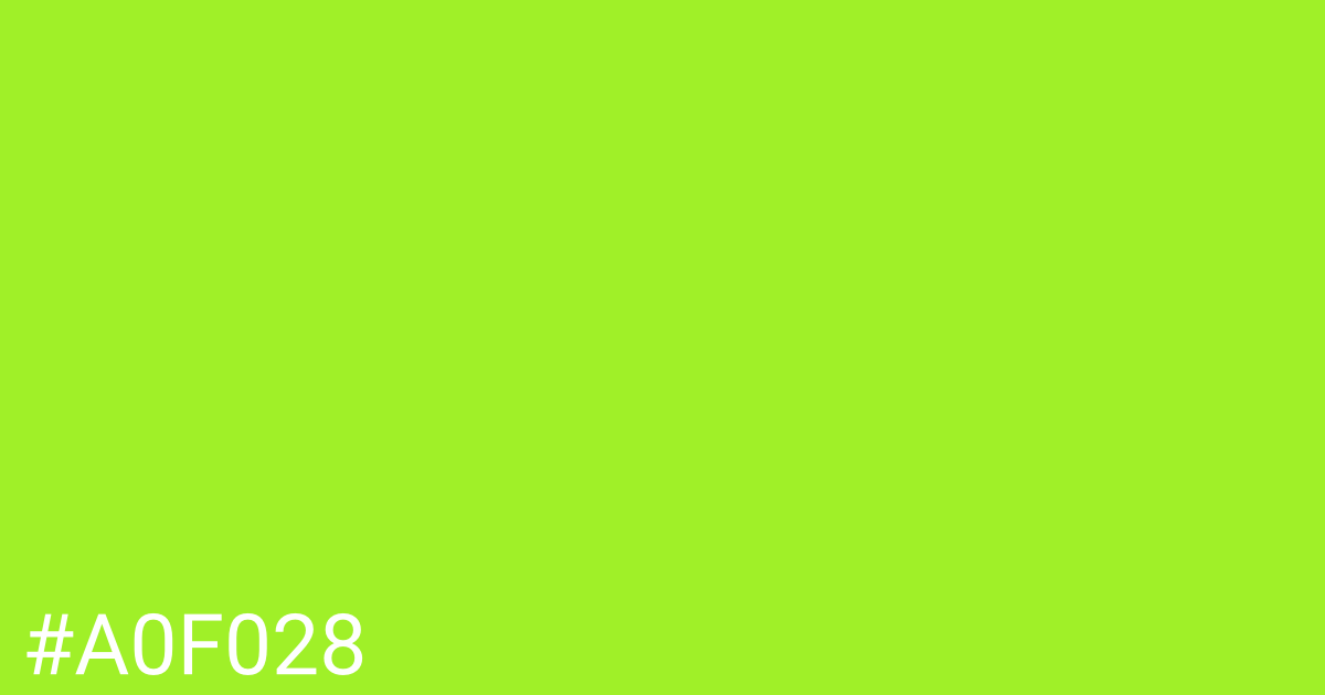 Hex color #a0f028 graphic