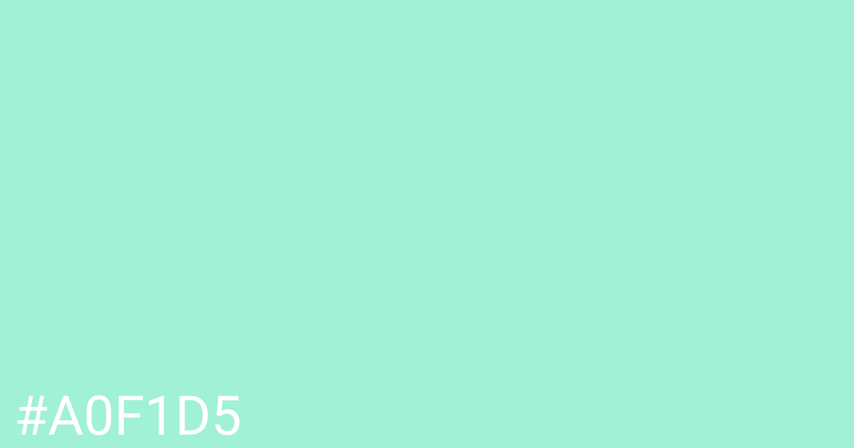 Hex color #a0f1d5 graphic