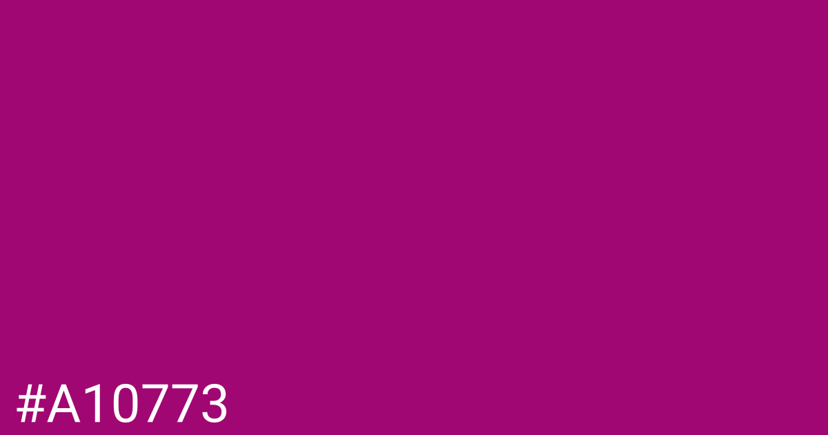 Hex color #a10773 graphic