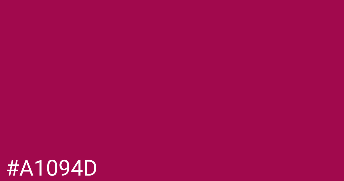 Hex color #a1094d graphic