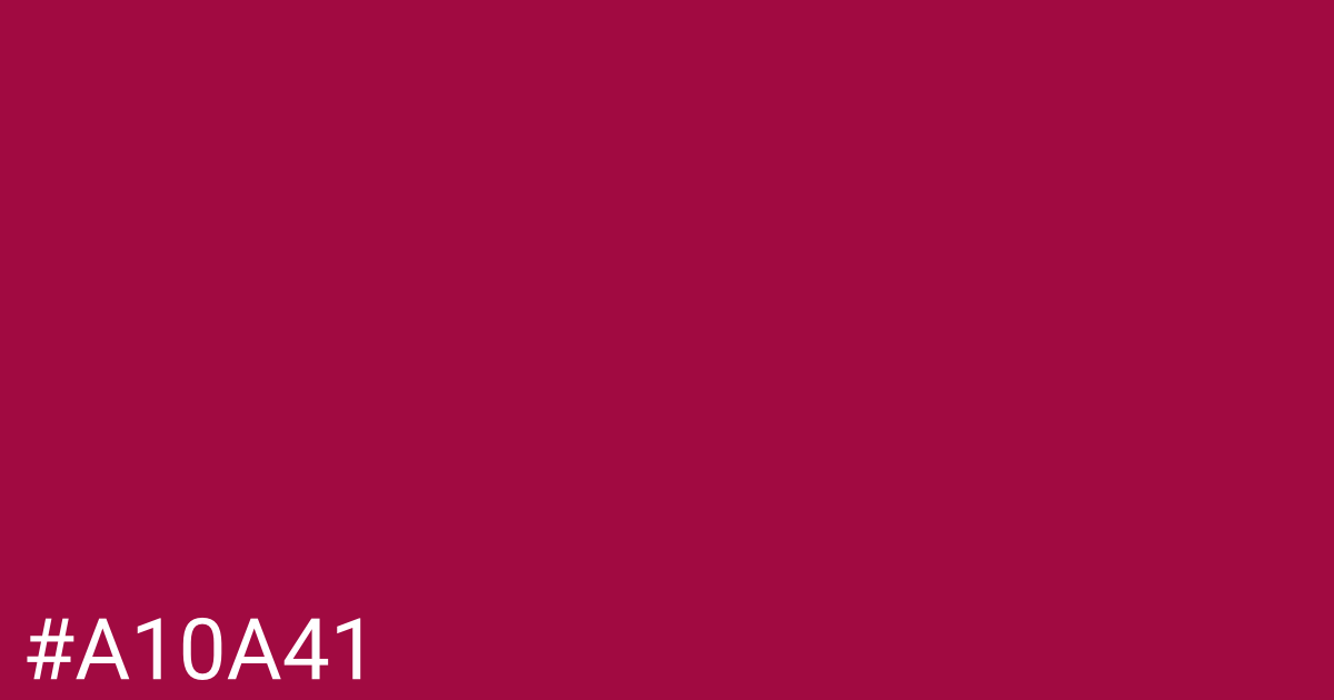 Hex color #a10a41 graphic