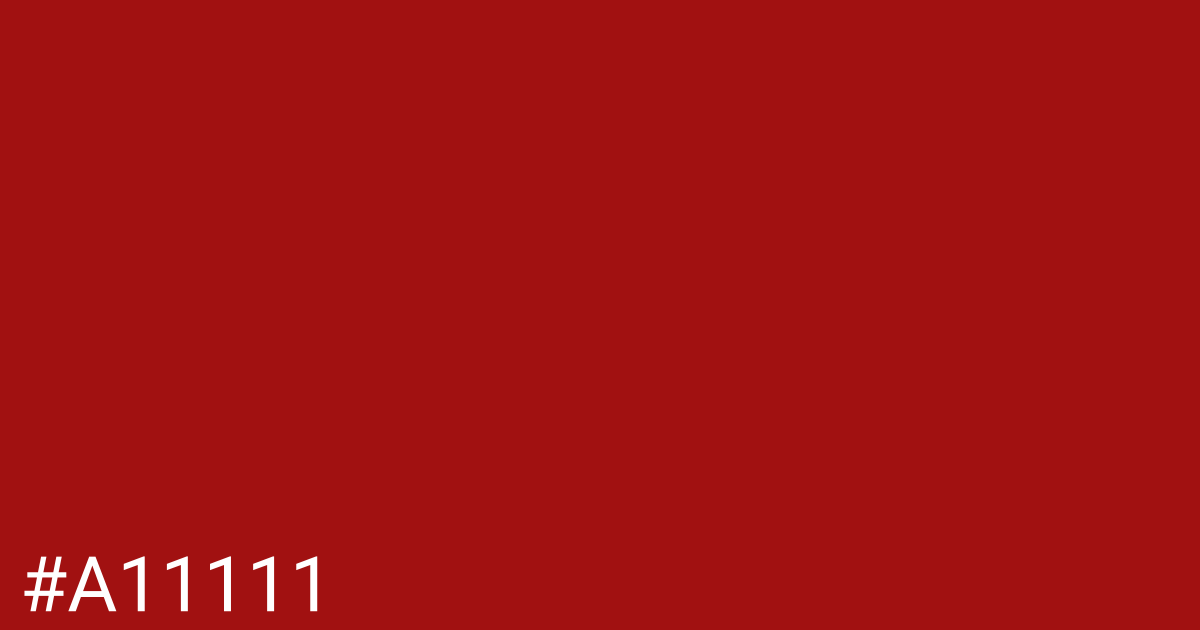 Hex color #a11111 graphic