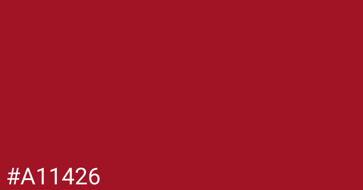 Hex color #a11426 graphic