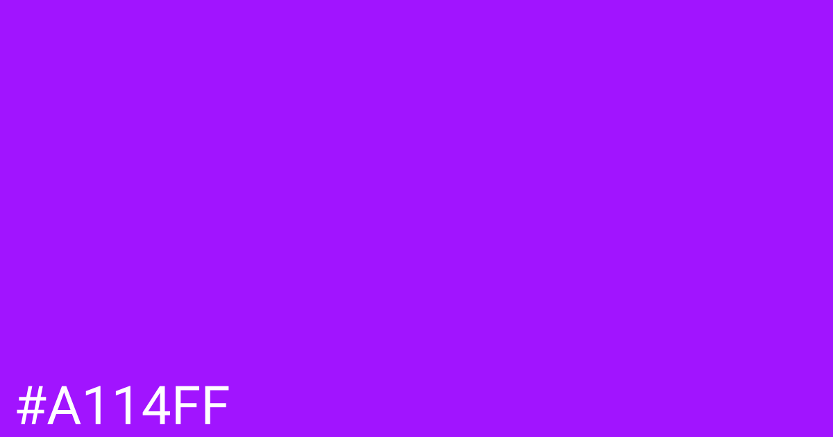 Hex color #a114ff graphic