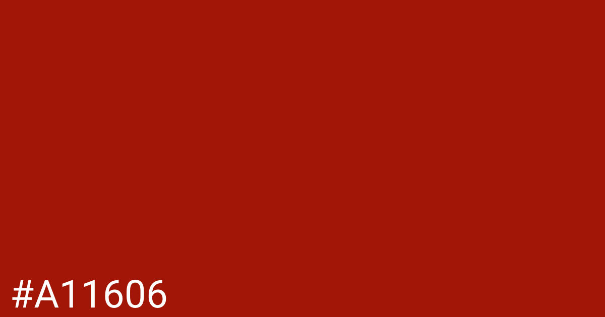 Hex color #a11606 graphic