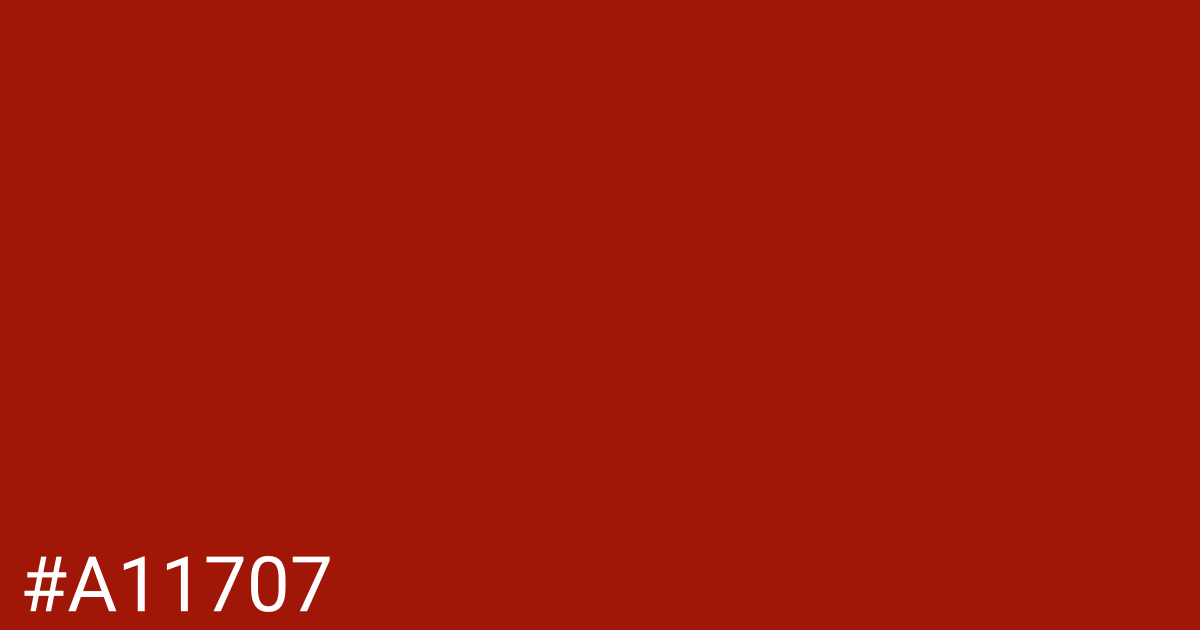 Hex color #a11707 graphic