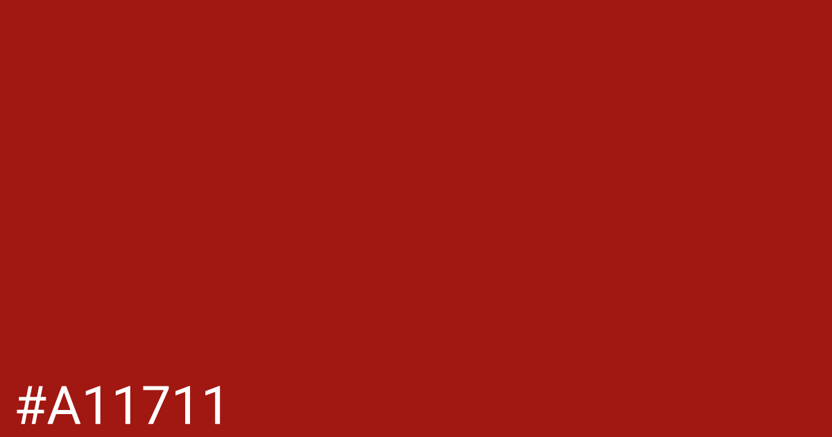 Hex color #a11711 graphic