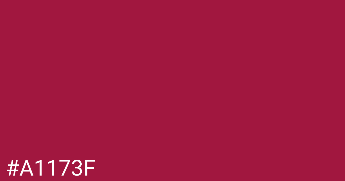 Hex color #a1173f graphic