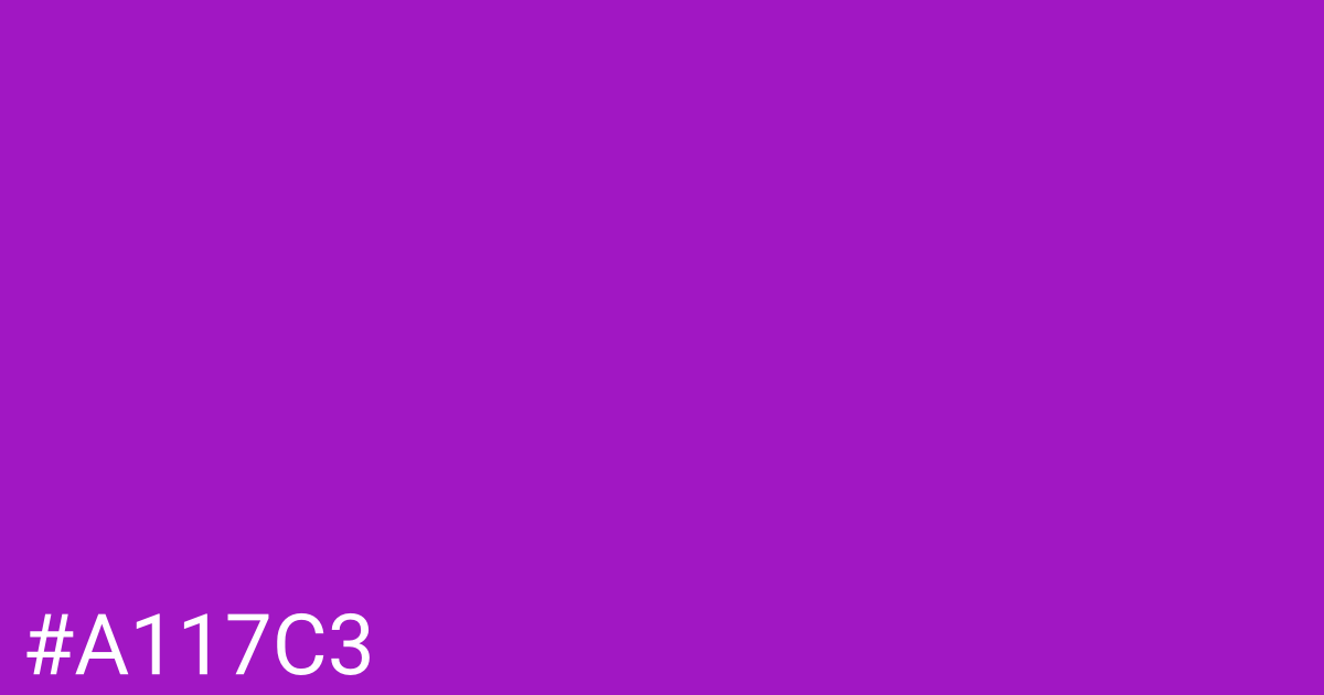 Hex color #a117c3 graphic