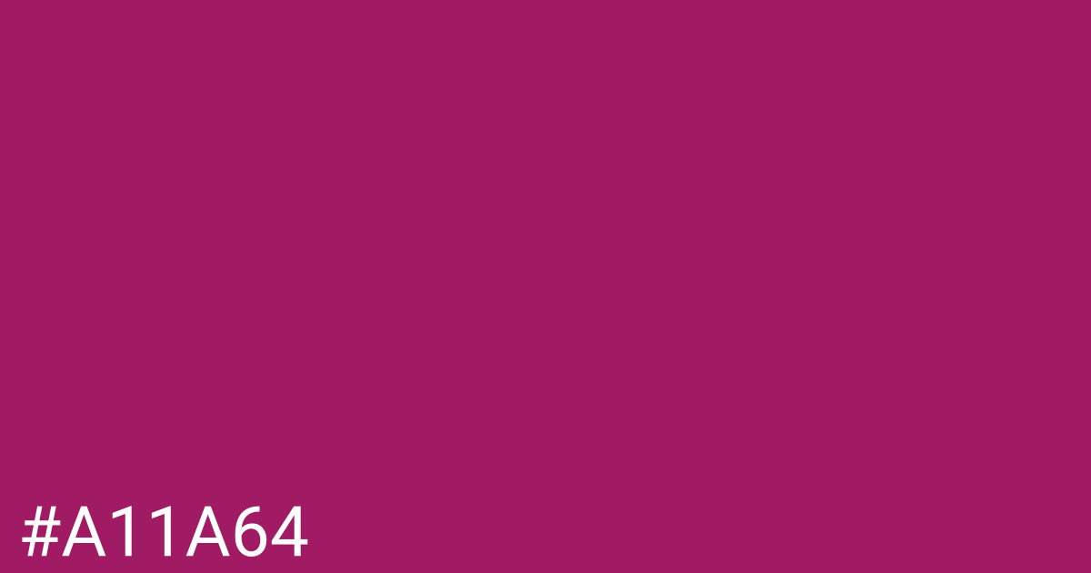 Hex color #a11a64 graphic