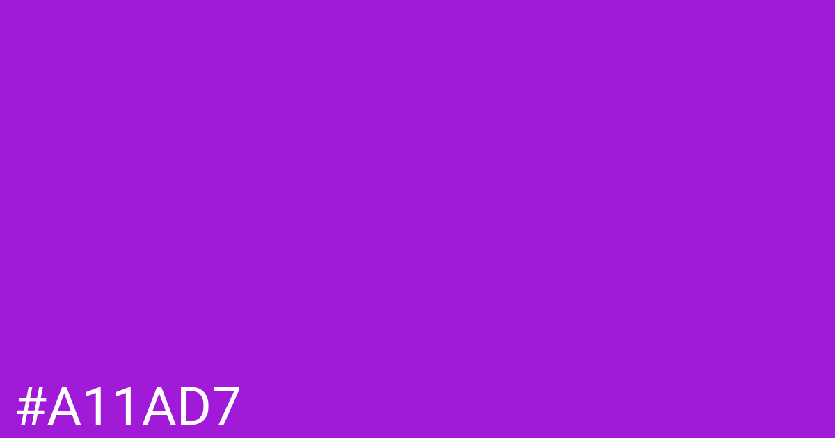 Hex color #a11ad7 graphic