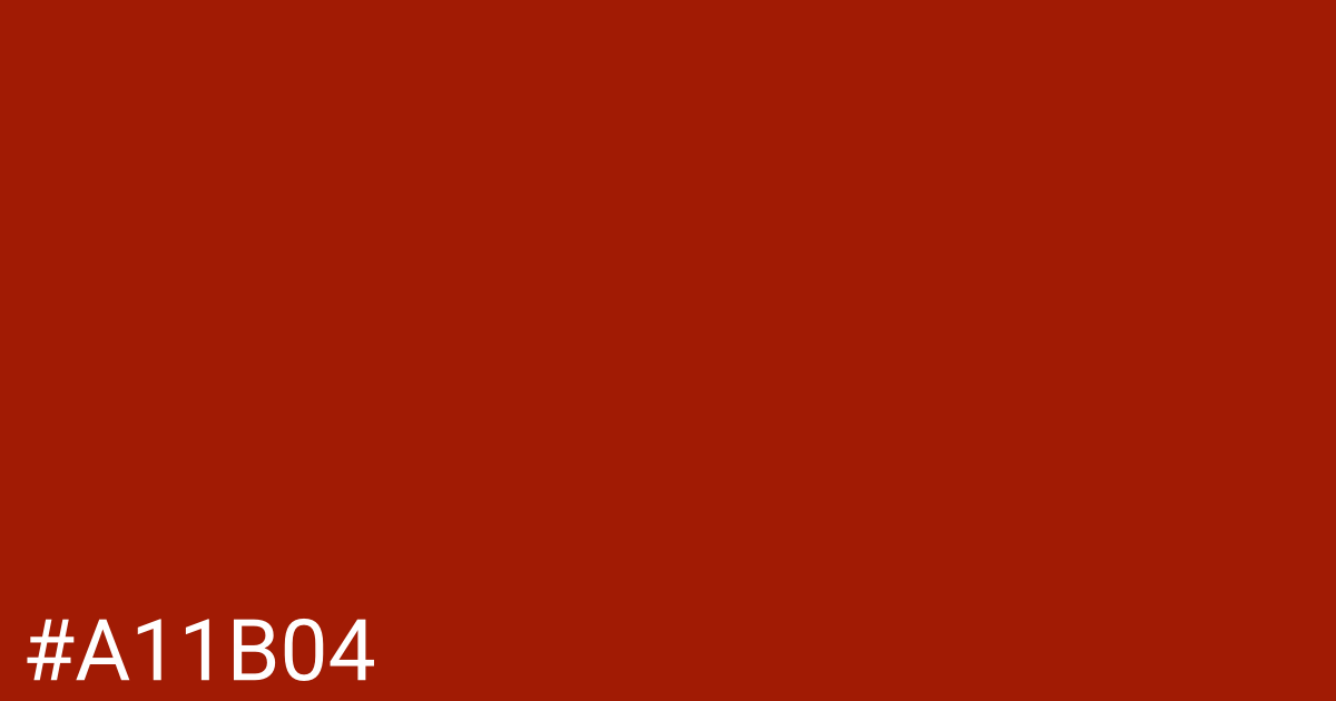 Hex color #a11b04 graphic