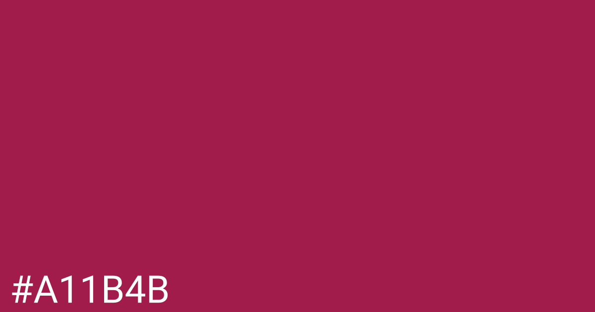 Hex color #a11b4b graphic