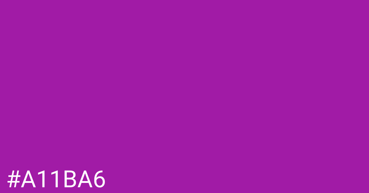 Hex color #a11ba6 graphic